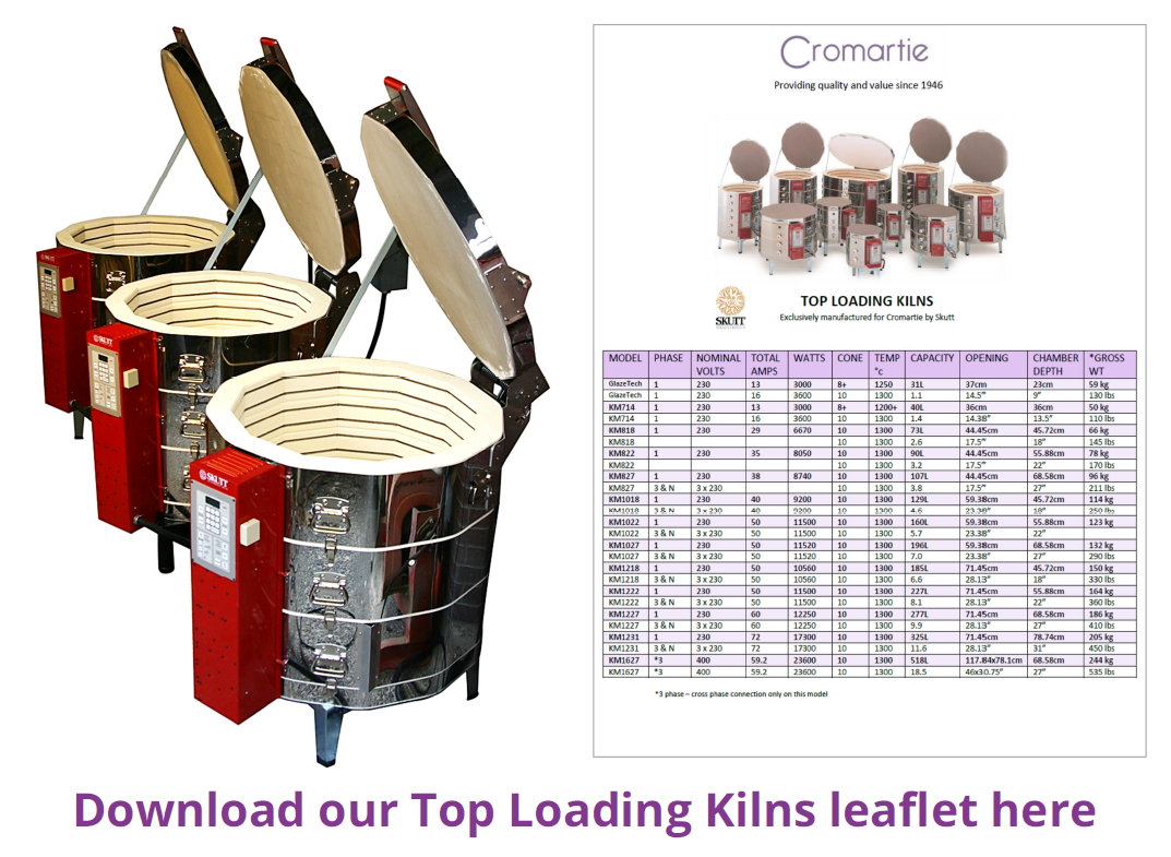 Electric Top Loading Ceramic Kilns, Top Loading Electric Kilns from Cromartie Cromartie